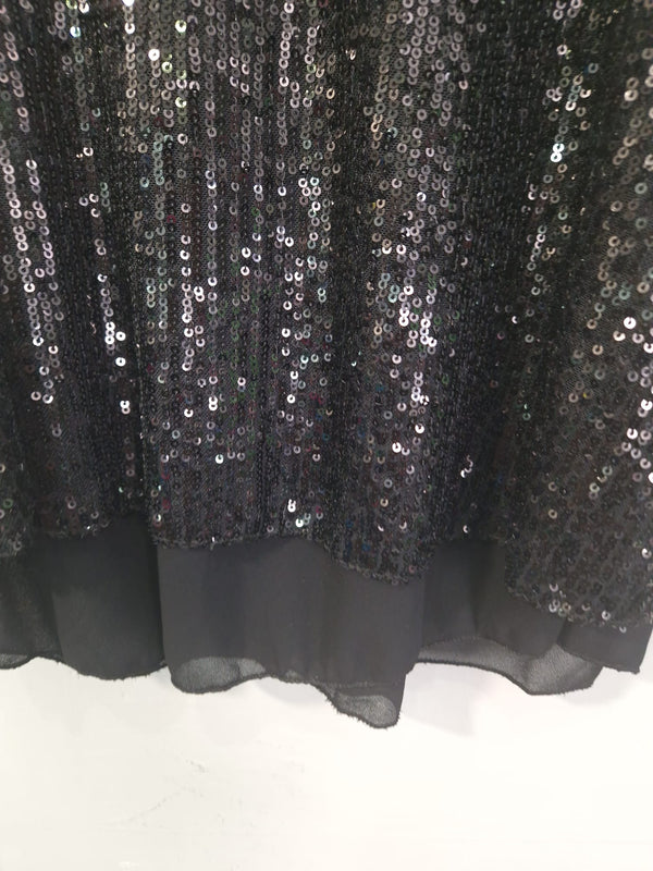 TOP IN PAILLETTES E TULLE