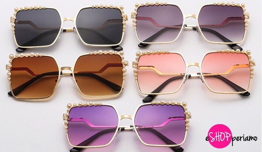 eshopperiamo OCCHIALI VINTAGE CON PERLE