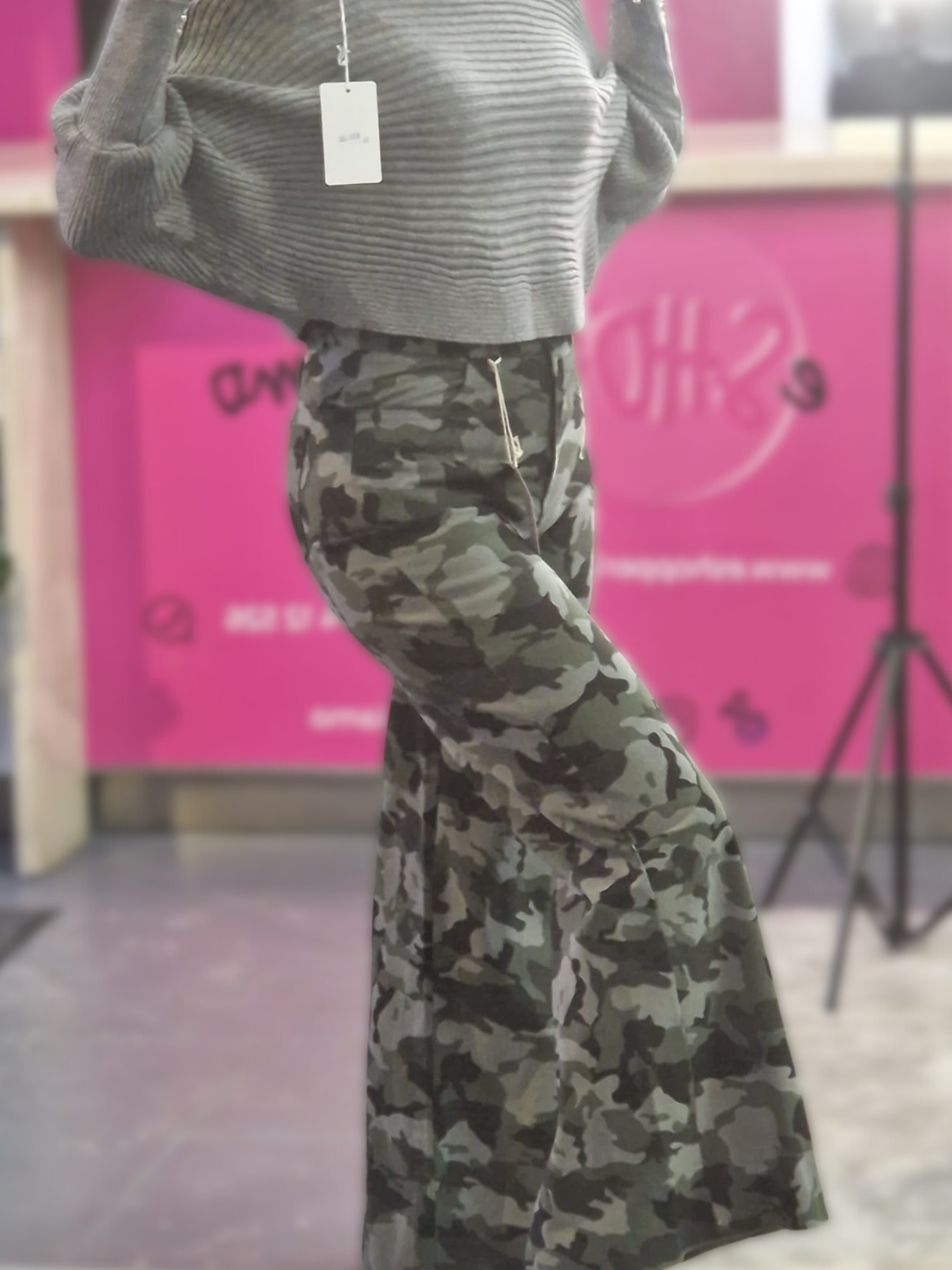 PANTALONE IN COTONE CAMOUFLAGE