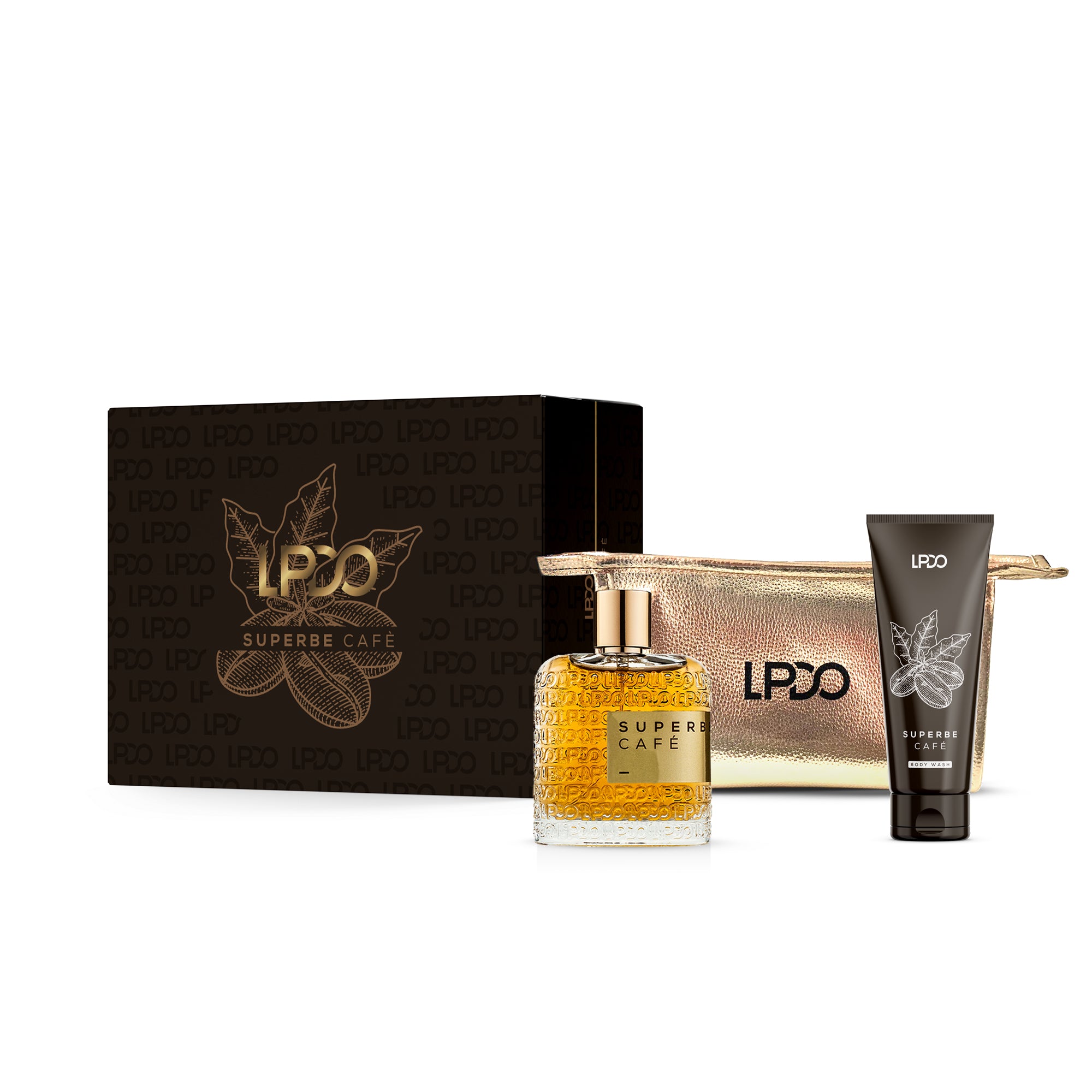 SUPERBE CAFE - COFANETTO EAU DE PARFUM 100ML, BAGNOSCHIUMA 100ML & POCHETTE