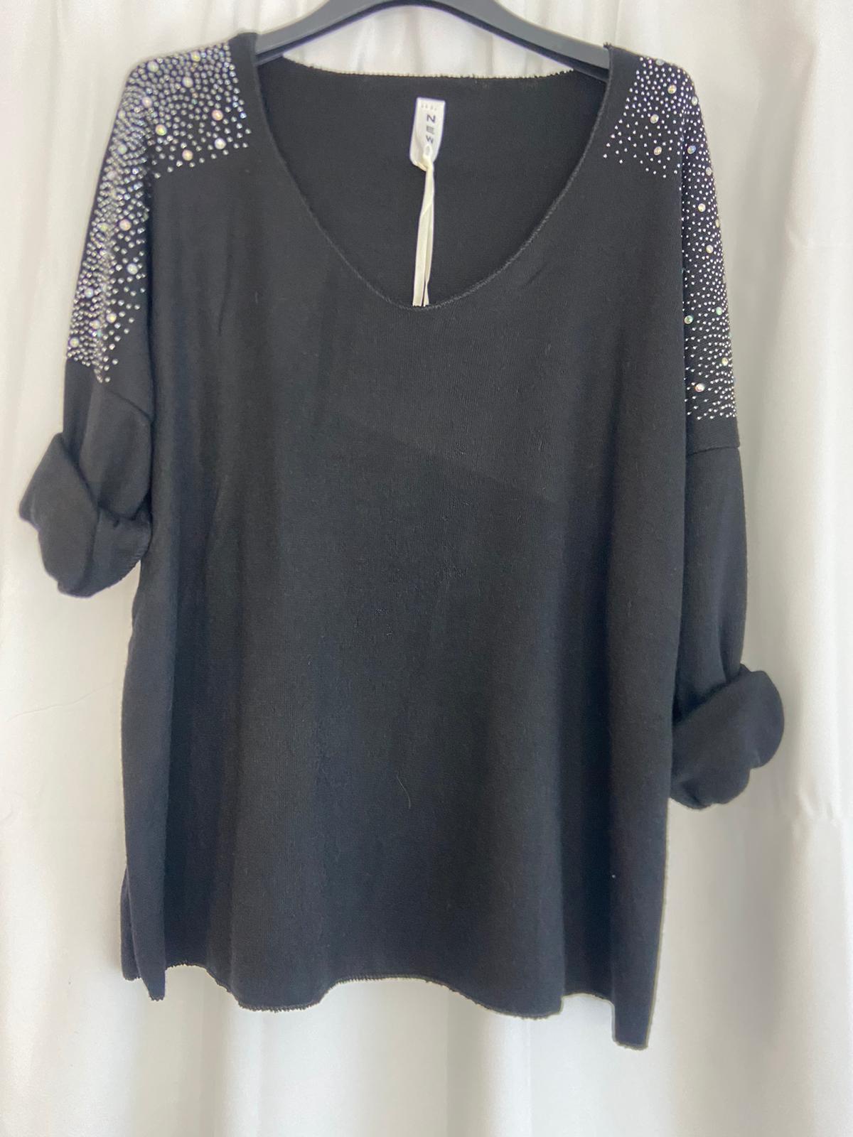 MAGLIONE CON STRASS