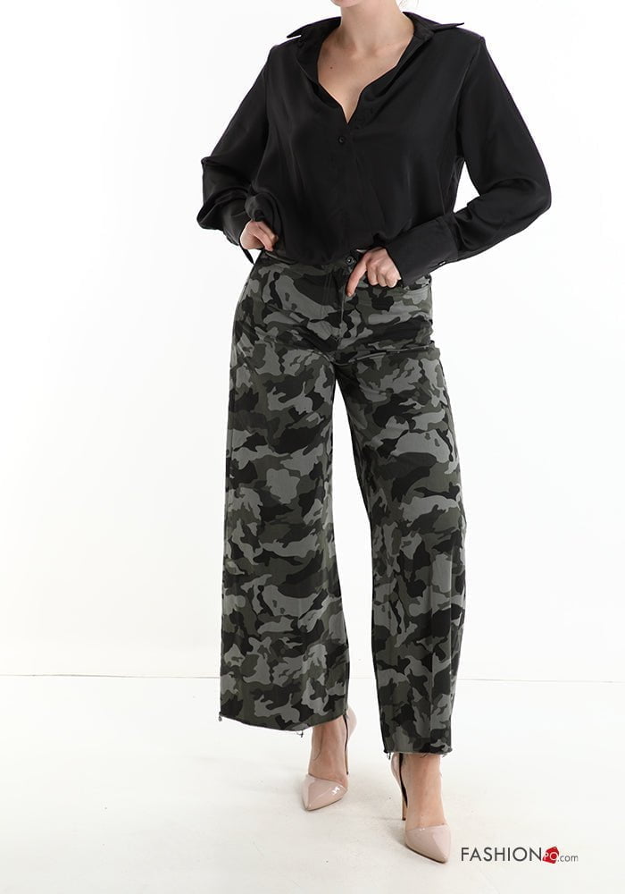 eshopperiamo PANTALONE IN COTONE CAMOUFLAGE